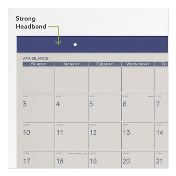 AT-A-GLANCE® Fashion Color Desk Pad, 22 X 17, Stone-blue Sheets, Blue Binding, Clear Corners, 12-month (jan To Dec): 2022 freeshipping - TVN Wholesale